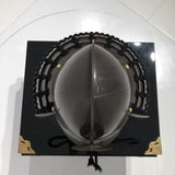 【O-069-K】Black thread laced chest-guard ridge two-piece cuirass armor (helmet only):黒糸威胸取鎬二枚胴具足(兜のみ)