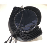 【O-036-K】Black thread laced vertical joined two-piece cuirass armor (helmet only):黒糸威縦矧二枚胴具足(兜のみ)
