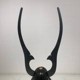 【O-029-K】Deep navy blue thread laced gold karakusa two-piece cuirass armor (helmet only):濃紺糸威金唐二枚胴具足(兜のみ)