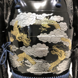 【O-074】Deep navy blue thread laced cloud and dragon two-piece cuirass armor:濃紺糸威雲龍二枚胴具足