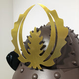 【O-045】Navy Blue Thread Laced Rusted Iron Riveted Two-Piece Cuirass Armor:紺糸威鉄錆鋲綴二枚胴具足
