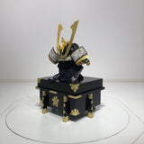 【O-024-K】Deep navy blue thread laced Buddha two-piece cuirass armor (helmet only):紺糸威仏ニ枚胴(兜のみ)