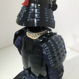 【O-058】Navy Blue Thread Laced Black Okegawa Two-Piece Cuirass Armor with Kuwagata Crest:紺糸威黒桶側二枚胴具足(鍬形)