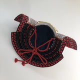 【O-003-K】Red thread laced large plate ō-yoroi armor (helmet only):赤糸威本大札大鎧(兜のみ)