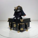 【O-015-K】Deep navy blue thread laced modern small plate two-piece cuirass armor (helmet only):濃紺糸威当世小札二枚胴(兜のみ)