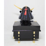 【O-074-K】Deep navy blue thread laced cloud dragon two-piece cuirass armor (helmet only):濃紺糸威雲龍二枚胴具足(兜のみ)