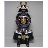 【O-047】Deep navy blue thread laced Iyo-style simple tied two-piece cuirass armor with matte lacquer finish:濃紺糸威伊予素懸二枚胴具足(艶消塗)