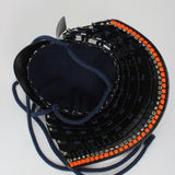 【O-050-K】Navy Blue Thread Laced Black Matte Finish Riveted Two-piece Dou Armor (Atamagata) (Helmet Only):紺糸威黒艶消鋲綴二枚胴具足(頭形)(兜のみ)