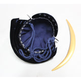 【O-074-K】Deep navy blue thread laced cloud dragon two-piece cuirass armor (helmet only):濃紺糸威雲龍二枚胴具足(兜のみ)