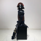 【O-059】Deep navy blue thread laced brown barrel shoulder guards two-piece cuirass armor:●濃紺糸威茶桶側二枚胴具足