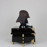 【O-053-K】Navy Blue Thread Laced Iron Rusted Kasa Riveted Two-piece Dou Armor (Atamagata) (Helmet Only):紺糸威鉄錆笠鋲二枚胴具足(頭形)(兜のみ)