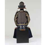 【O-041】Dark Navy Blue Thread Laced Riveted Two-Piece Cuirass Armor:濃紺糸威鋲綴二枚胴具足