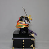 【O-025-K】Varied thread laced chest-guard Buddha two-piece cuirass armor (helmet only):色々威胸取仏二枚胴(兜のみ)
