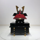 【O-014-K】Red thread laced fur pull two-piece cuirass armor (helmet only):赤糸毛引威二枚胴(兜のみ)