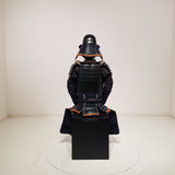 【O-050】Navy Blue Thread Laced Black Matte Riveted Two-Piece Cuirass Armor (Zunari-style Helmet):紺糸威黒艶消鋲綴二枚胴具足(頭形兜)