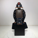 【O-045】Navy Blue Thread Laced Rusted Iron Riveted Two-Piece Cuirass Armor:紺糸威鉄錆鋲綴二枚胴具足