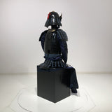 【O-063】Dark Blue Thread Laced Black Barrel Shoulder Guards Two-Piece Cuirass Armor:紺糸威黒桶側二枚胴具足