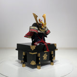 【O-014-K】Red thread laced fur pull two-piece cuirass armor (helmet only):赤糸毛引威二枚胴(兜のみ)
