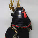 【O-016】Black Thread Laced Contemporary Small Plate Two-Piece Cuirass Armor:黒糸威当世小札二枚胴具足