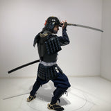 【O-075】Dark blue lacing black lacquered two-plate cuirass Jidai Festival set:濃紺糸威黒桶側二枚胴 時代祭りセット