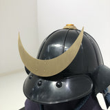 【O-055-K】Navy and Red Thread Laced Munetori Black Barrel-shaped Two-piece Dou Armor (Juunikoma) (Helmet Only):紺赤糸威胸取黒桶側二枚胴具足(十二間)(兜のみ)