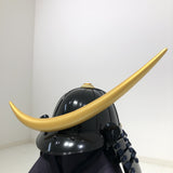 【O-074-K】Deep navy blue thread laced cloud dragon two-piece cuirass armor (helmet only):濃紺糸威雲龍二枚胴具足(兜のみ)