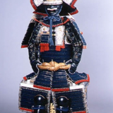 【O-009】Navy Blue Laced Small Plate Two-Piece Cuirass Armor：紺糸威本小札二枚胴具足