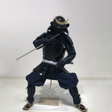 【O-075】Dark blue lacing black lacquered two-plate cuirass Jidai Festival set：濃紺糸威黒桶側二枚胴　時代祭りセット