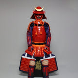 【O-060】Scarlet Thread Laced Red Okegawa Two-Piece Cuirass Armor：緋糸威赤桶側二枚胴具足