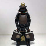 【O-045】Navy Blue Thread Laced Rusted Iron Riveted Two-Piece Cuirass Armor：紺糸威鉄錆鋲綴二枚胴具足