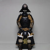 【O-042】Black Thread Laced Rusted Iron Two-Piece Cuirass Armor：黒糸威腰取二枚胴具足