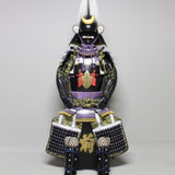 【O-039】Pale Wisteria and White Thread Laced Fur Decorated Two-Piece Cuirass Armor：藤白糸威毛立二枚胴具足