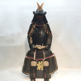 【O-068】Black thread laced vertical seam Iyo-style two-piece cuirass armor：▲黒糸威縦矧伊予二枚胴具足