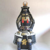 【O-031】Navy Blue Laced Chest-Covering Two-Piece Cuirass Armor：樫鳥糸威二枚胴具足
