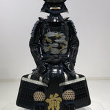 【O-074】Deep navy blue thread laced cloud and dragon two-piece cuirass armor：濃紺糸威雲龍二枚胴具足