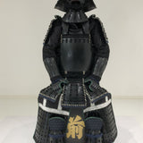 【O-036】Black Thread Laced Vertical Seam Two-Piece Cuirass Armor：黒糸威縦矧二枚胴具足
