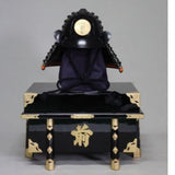 【O-049-K】Black Thread Laced Black Matte Finish Riveted Two-piece Dou Armor (Helmet Only) (Gensei)：黒糸威黒艶消鋲綴二枚胴具足（兜のみ）（厳星）