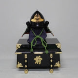 【O-030-K】Yellowish green thread laced vertical joined two-piece cuirass armor (helmet only)：萌黄糸威縦矧二枚胴具足（兜のみ）