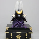 【O-039-K】Wisteria white thread laced raised fur two-piece cuirass armor (helmet only)：藤白糸威毛立二枚胴具足（兜のみ）