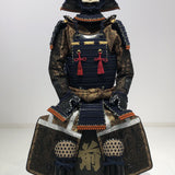 【O-015】Dark Navy Blue Thread Laced Contemporary Small Plate Two-Piece Cuirass Armor：濃紺糸威当世小札二枚胴具足