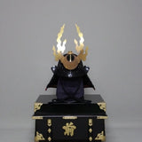【O-016-K】Black thread laced modern small plate two-piece cuirass armor (helmet only)：黒糸威当世小札二枚胴（兜のみ）