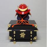 【O-060-K】Scarlet thread laced red barrel shoulder guards two-piece cuirass armor (helmet only)：緋糸威赤桶側二枚胴具足（兜のみ）