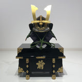 【O-019-K】Ancient yomogi thread laced small plate two-piece cuirass armor (helmet only)：古代蓬糸威小札二枚胴（兜のみ）
