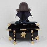 【O-053-K】Navy Blue Thread Laced Iron Rusted Kasa Riveted Two-piece Dou Armor (Atamagata) (Helmet Only)：紺糸威鉄錆笠鋲二枚胴具足（頭形）（兜のみ）