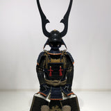 【O-029】Dark Navy Blue Thread Laced Gold Kara Two-Piece Cuirass Armor：濃紺糸威金唐二枚胴具足