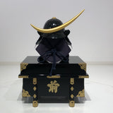 【O-074-K】Deep navy blue thread laced cloud dragon two-piece cuirass armor (helmet only)：濃紺糸威雲龍二枚胴具足（兜のみ）