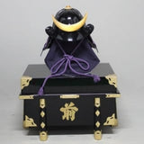 【O-056-K】Purple thread laced black chest guard two-piece cuirass armor (helmet only)：紫糸威黒胸取二枚胴具足（兜のみ）