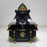 【O-021-K】Purple thread laced Iyo two-piece cuirass armor (helmet only)：紫糸威伊予二枚胴（兜のみ）