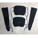 [O-075] Two-pieces Black-lacquered Arm Gauntlets,Shin guard set