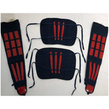[O-075] Two-pieces Black-lacquered Arm Gauntlets,Shin guard set